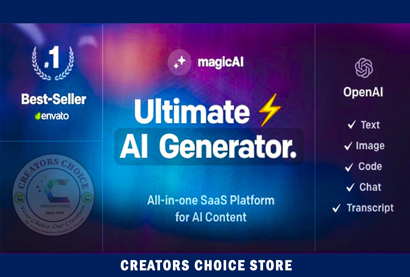 MagicAI - OpenAI Content, Text, Image, Chat, Code Generator as SaaS